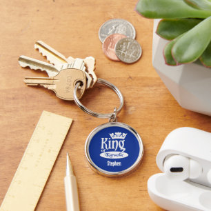 Custom Name & Colour King of Karaoke Keychain