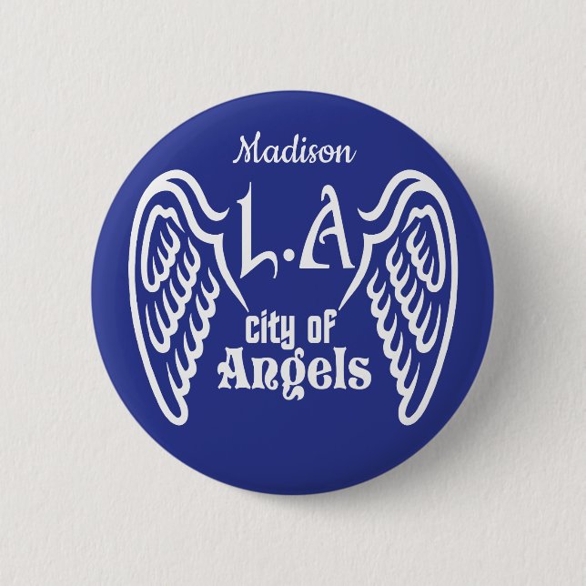 Custom name & colour L.A. Wings button (Front)