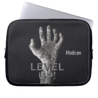 Custom name & colour "Level Up!" Zombie sleeves