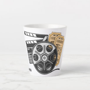 Custom Name & Colour Movie Latte Mug