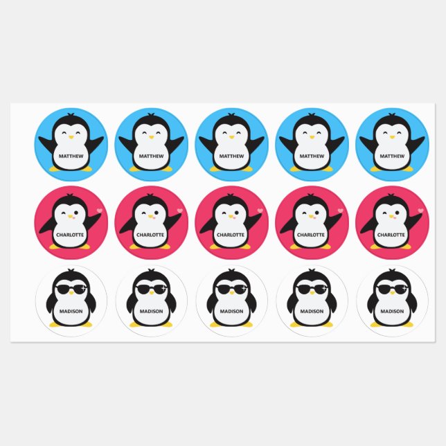 Custom name & colour Penguin (Sheet)