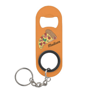 Custom Name & Colour Pizza Slice bottle opener Mini Bottle Opener