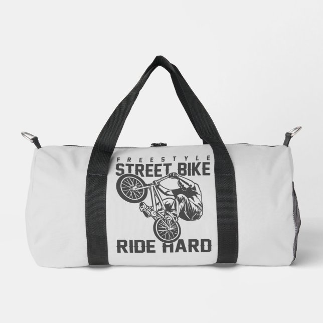 Custom name & colour Street Bike Duffle Bag (Front)