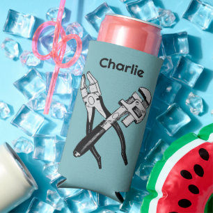 Custom name & colour TOOLS Seltzer Can Cooler