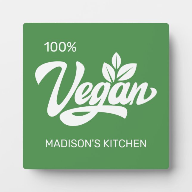 Custom Name & Colour Vegan Plaque (Front)