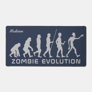 Custom name & colour Zombie Evolution beach towel Desk Mat