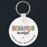 Custom Name Colourful Behaviour Analyst Keychain<br><div class="desc">Custom Name Behaviour Analyst Gifts</div>