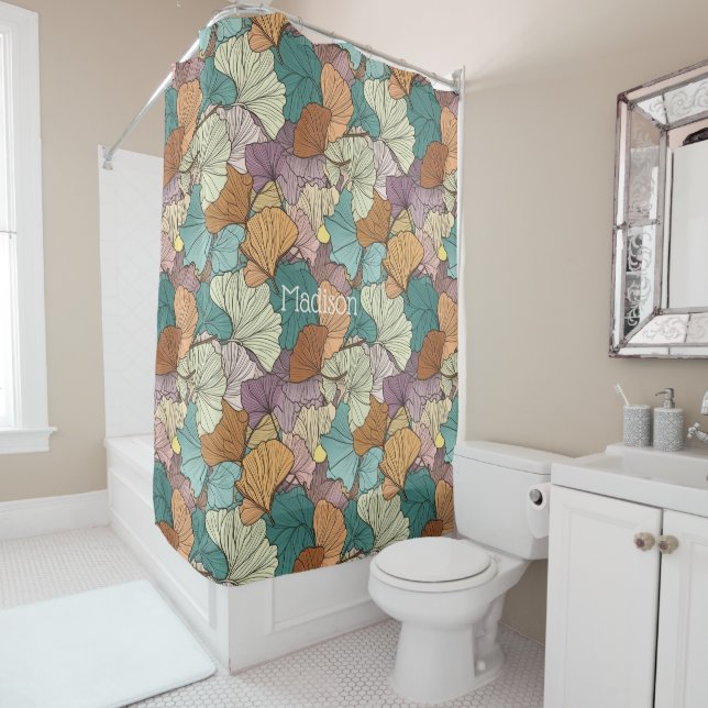 Custom Name Colourful Leaf Pattern (In Situ)
