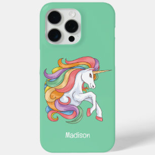 Custom Name Colourful Unicorn iPhone 15 Pro Max Case