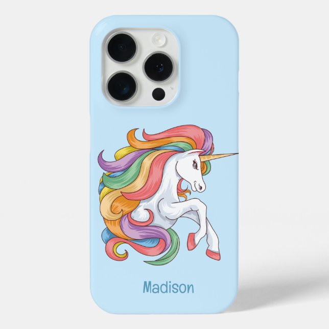 Custom Name Colourful Unicorn Case-Mate iPhone Case (Back)