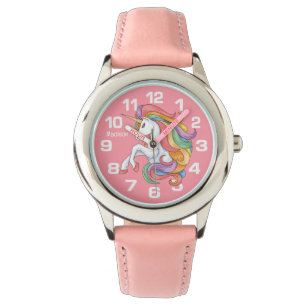 Custom Name Colourful Unicorn Watch