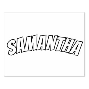 Custom Name Comic Book Lettering Rubber Stamp