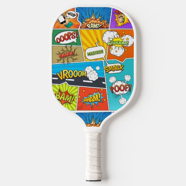 Custom Name Comics Pickleball Paddle (Front)