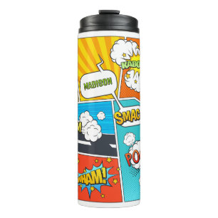 Custom Name Comics Thermal Tumbler
