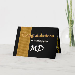 CUSTOM NAME Congratulations - M.D. Card