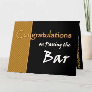 CUSTOM NAME Congratulations Passing Bar Exam A01 Card