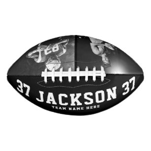 Custom Name Cool 2 Black White Photo Team Number Football