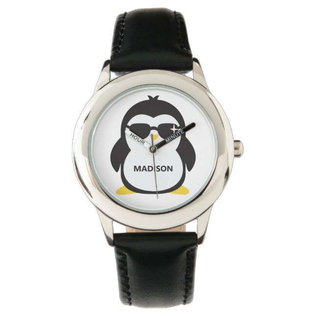 Custom name cool penguin watches (Front)