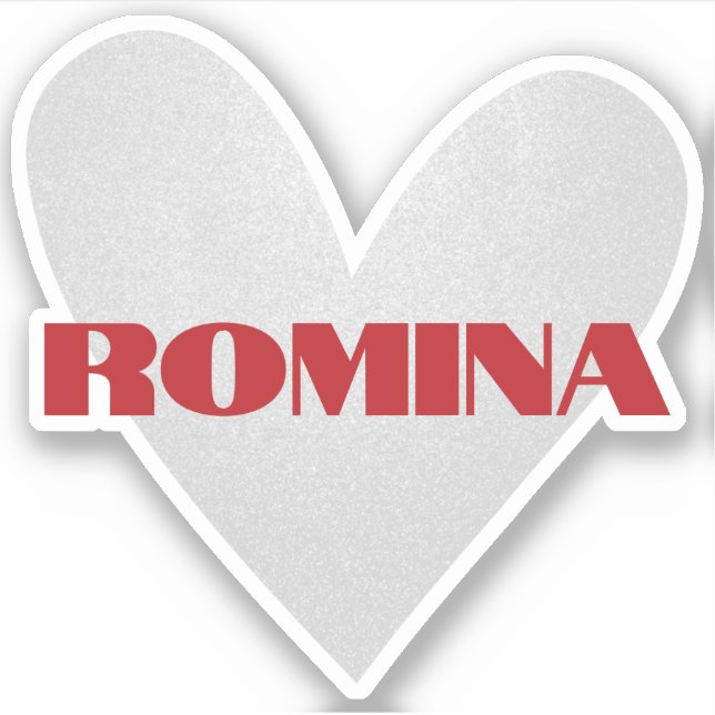 Custom Name Cool Silver Heart Shape Trendy Stylish (Front)