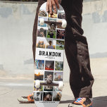 Custom Name Cool Trendy Instagram Photo Collage Skateboard<br><div class="desc">Modern Instagram Photo Collage design for skateboards: Personalize with your favourite photos as well as message with custom names and make this the coolest Birthday gift ever!</div>