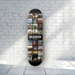 Custom Name Cool Trendy Instagram Photo Collage Skateboard<br><div class="desc">Modern Instagram Photo Collage design for skateboards: Personalize with your favourite photos as well as message with custom names and make this the coolest Birthday gift ever!</div>