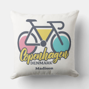 Custom Name Copenhagen Denmark Outdoor Pillow