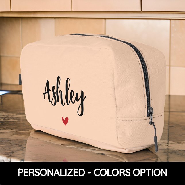 Custom Name Cosmetic Bag for Mom & Friends (custom wedding toiletry bag, unique bridal gift, trendy toiletry bag, monogrammed travel bag)