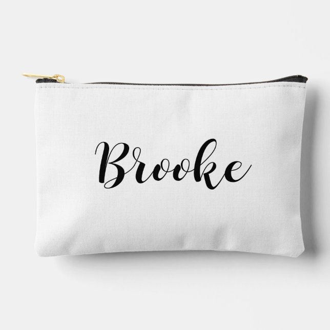 Custom Name Cosmetic Personalized Monogram Makeup Accessory Pouch (Front)