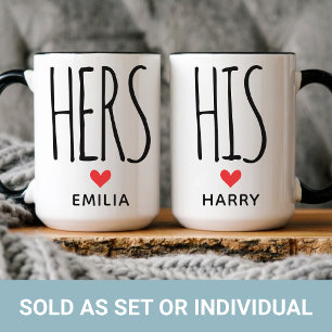 Custom Name Couple Mug Valentine Gift for Him Her