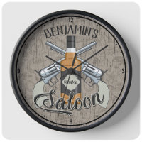 Custom NAME Cowboy Revolver Gun Whiskey Saloon