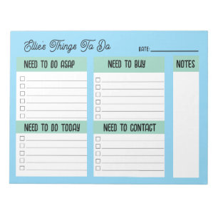 Custom Name Coworker Gift Check List Notepad