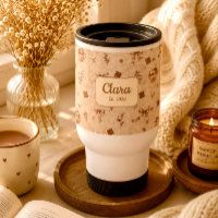 Custom Name Cozy Cocoa Hot Chocolate Pattern Gift