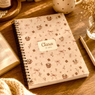 Custom Name Cozy Cocoa Hot Chocolate Readers Gift Notebook