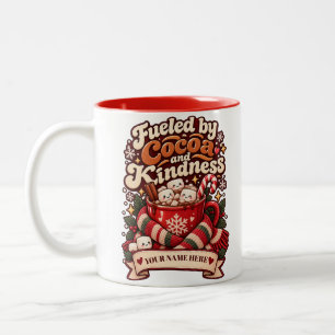 Custom Name Cozy Teacher Era Christmas Two-Tone Coffee Mug