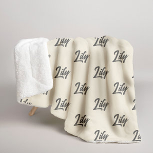 Custom Name Cozy Winter Blanket for Women or Kids