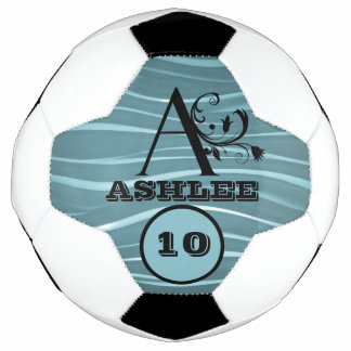 Custom Name Create Your Own STRIPES Personalized Soccer Ball