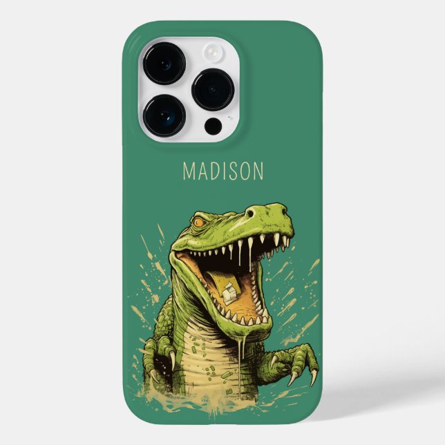 Custom Name Crocodile Case-Mate iPhone Case (Back)