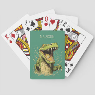 Custom Name Crocodile Playing Cards