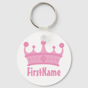 Custom Name Crown Keychain
