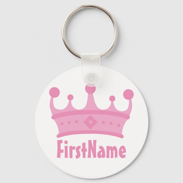 Custom Name Crown Keychain (Front)