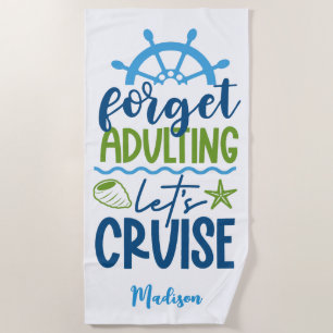 Custom Name Cruise Beach Towel