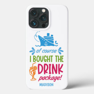 Custom Name Cruise Drinks iPhone 13 Pro Case