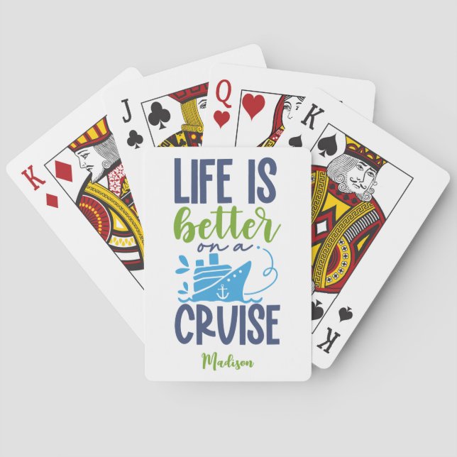 Custom Name Cruise Playing Cards (Back)