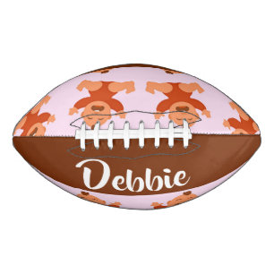 Custom name crying babies on pink football