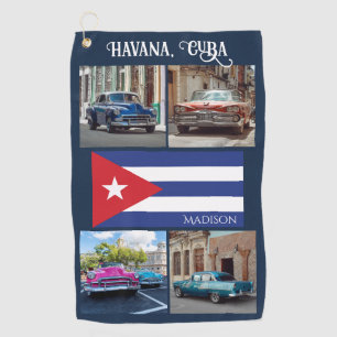 Custom Name Cuba Golf Towel