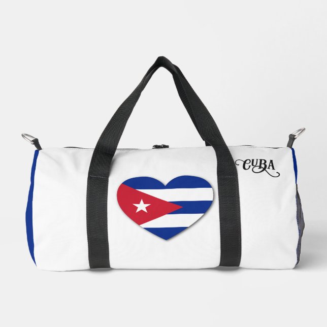 Custom Name Cuba Love Duffle Bag (Front)