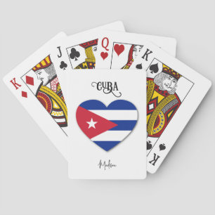 Custom Name Cuba Love Playing Cards
