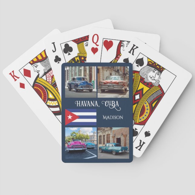 Custom Name Cuba Playing Cards (Back)