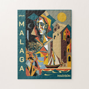 Custom Name Cubist Malaga Jigsaw Puzzle
