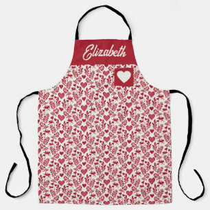 Custom Name Cupid & Hearts Apron
